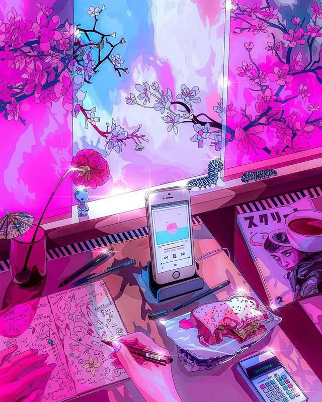 这组插画，充满未来感科技感，大胆又讽刺[...