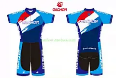 GACHON运动品牌短袖连体速滑服 成人儿童款速滑运动服 两色可选