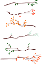 植物装饰树枝树叶装饰