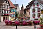 法国【埃吉桑 Eguisheim】德语名为艾吉斯海姆(Egisheim)，是阿尔萨斯一座美丽的城镇，临近科尔马。这座小城以精妙的环形布局和德法交融的风情著称，中世纪时期的罗马教皇利奥九世出生在这里。via:走遍欧洲