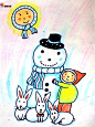  温暖的冬季  儿童画作品~~孩子们好棒！