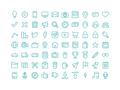 Line Template Icons 