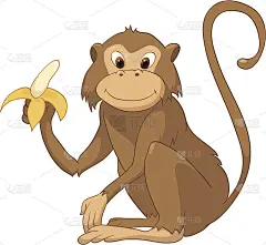 卡通人物的猴子