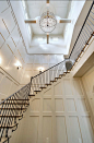 staircase, stairwell millwork. Staicase wall. #staircase millwork: 