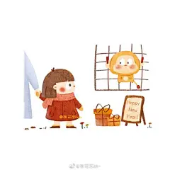 是陪伴了我很久很久的小猴子 每个人心里都会有一个小时候很珍惜的娃娃或者玩具呀 希望他（她）能陪伴你童心未泯～#插画# 板绘#
作者@张可乐kk- ​​​​