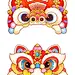12-25免抠素材｜舞狮醒狮狮子头素材