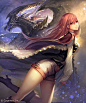 heels jpeg_artifacts monster shingeki_no_bahamut tachikawa_mushimaro