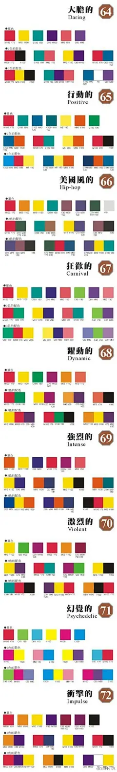 【早安！ 】超全的配色表和调色心理学！