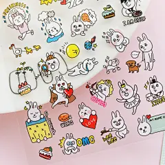 韩国文具批发   兔子贴纸 创意贴纸