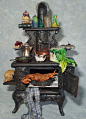 Ever seen a witch's kitchen?  This is how their stoves look. (not the real witches - the storybook ones..)  http://PatriciaPaulStudio.blogspot.com: