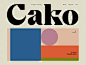 Cako typeface : Cako typeface was designed in 2019 in Paris by Jérémy Schneider. What makes Cako unique is its very graphic shapes of letters and serifs and its numerous stylistic alternates - giving the typeface a great rythm. Cako has three contrasted w