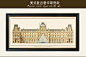 建筑图谱 美式欧式复古书房办公玄关有框单幅壁画挂画客厅装饰画-tmall.com天猫
