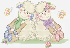 两只绵羊免抠素材_新图网 https://ixintu.com 创意 动物 卡通 手绘 绵羊
