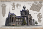 Magic court, JJ Wong : My friend wrote a story about magic and power. I created two buildings based on his story.
Black Cat Court: the judicial organ in the magical world. The court reporter and proofreaders are the followers of each generation of judges.
