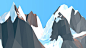 Mountains : One of my first illustrations in Cinema 4D