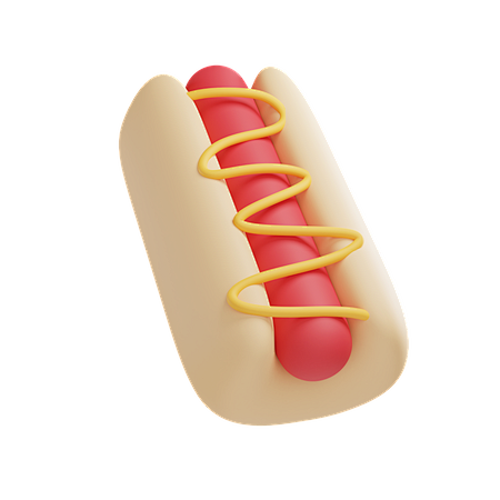 Hot Dog 3D Illustrat...