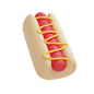 Hot Dog 3D Illustration