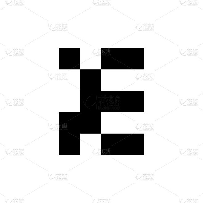 字母E的标志。图标设计