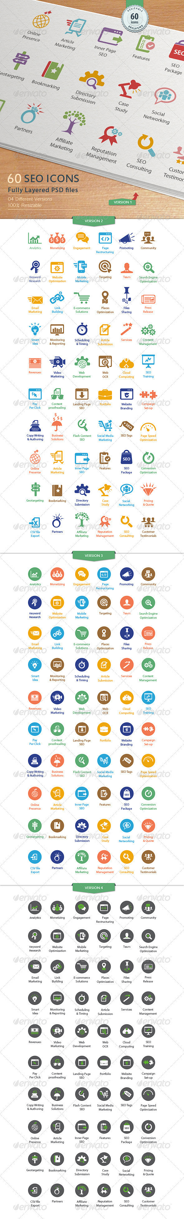 SEO Services Icons -...