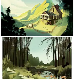 树木插画系列图集丨手绘树木作品水彩素描场景案例