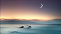 General 1366x768 nature Moon sea