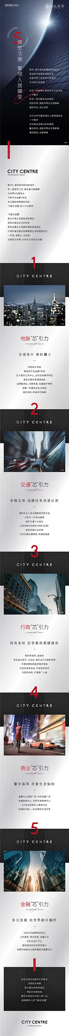 房地产五维生活圈长图海报-设计素材-shejisc.cn