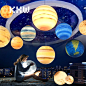 北欧现代创意客厅餐厅卧室床头星球月球吊灯儿童房幼儿园个性月亮-淘宝网