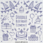 Doodle birthday elements