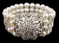 Platinum Diamond and Pearl Bracelet. - Yafa Jewelry  #珠宝首饰# #宝石手镯# #银白色饰品# #珍珠控# 予心木子@北坤人素材