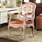 法式新古典欧洲进口白榉木家具牛皮花纹布艺单人沙发书椅餐椅 原创 设计 新款 2013