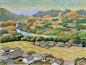 辻本洋太郎日本乡村风景水彩 -  茶 - いらっしゃいませ 