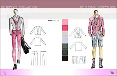 男女休闲装手绘效果图-男装设计-服装设计