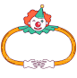 愚人节线描小丑边框  - 源文件下载【酷图网】愚人节,线描,小丑,边框,卡通,