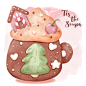 Christmas series ice cream and cookies