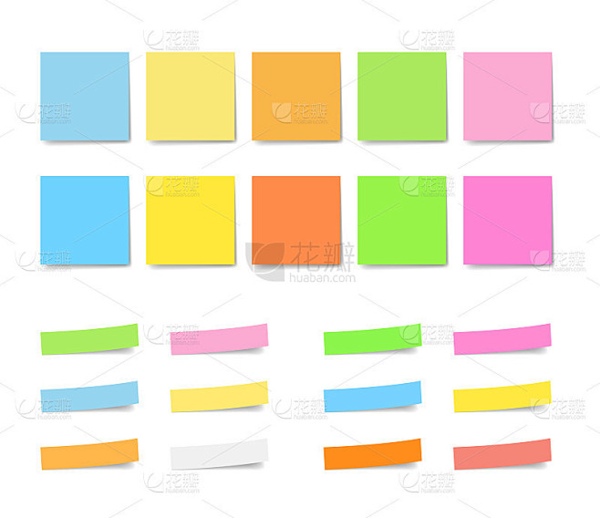 Colorful sticky notes set