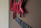 Wall mirror 3d sign office corporate logo sign 