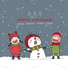 雪人,圣诞卡,儿童,可爱的,请柬,天气,雪,模板,问候
