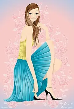 韩国美女插画Hisa Kentaro 夏装… #采集大赛#