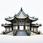 数字艺术图AI图古代建筑素材图片