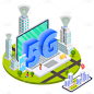 扁平-5G创意贴纸-5G