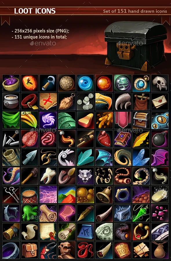 Loot Icons-花瓣网