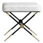 Jonathan Adler Rider Black & Brass Bench: 