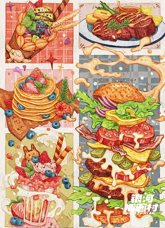 原创作品丨水彩风食物插画第二弹 - 小红...