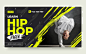 Free vector flat design dance school facebook post template