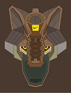 The Wolf Nike 耐克狼首雕塑