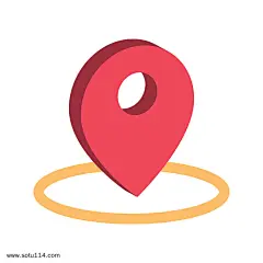 红色位置定位扁平2.5D名片小图标图片png免抠元素图标元素背景装饰免扣图片设计图案