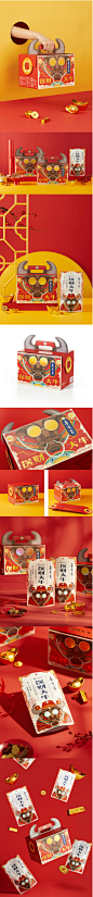 这些走心的新年礼盒包装设计，太太太好看了~
——
鲁味斋-送财大牛2021春节礼盒包装设计