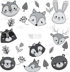 动物,式样,森林,可爱的,自然,图像,壁纸,重复,爱