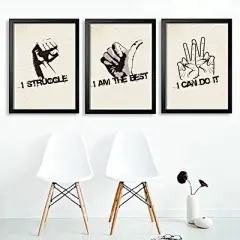 Office inspirational6 怀旧简约英文励志字母海报挂画装饰画@北坤人素材