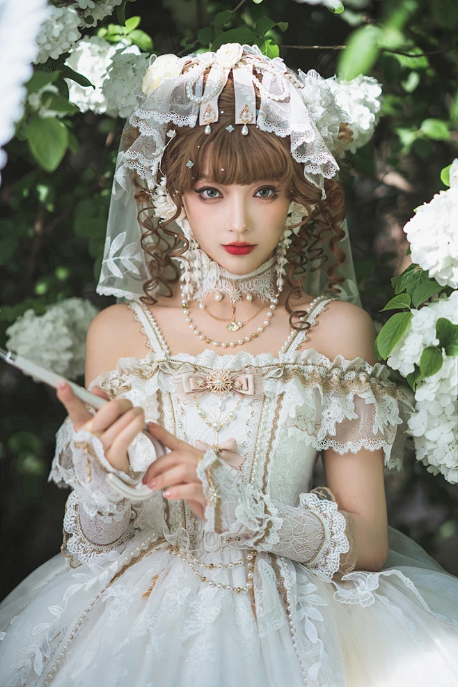 【5.20预约】九歌lolita＆阴阳师合作花嫁 蝶羽光迹华丽JSK优雅-淘宝网-花瓣网